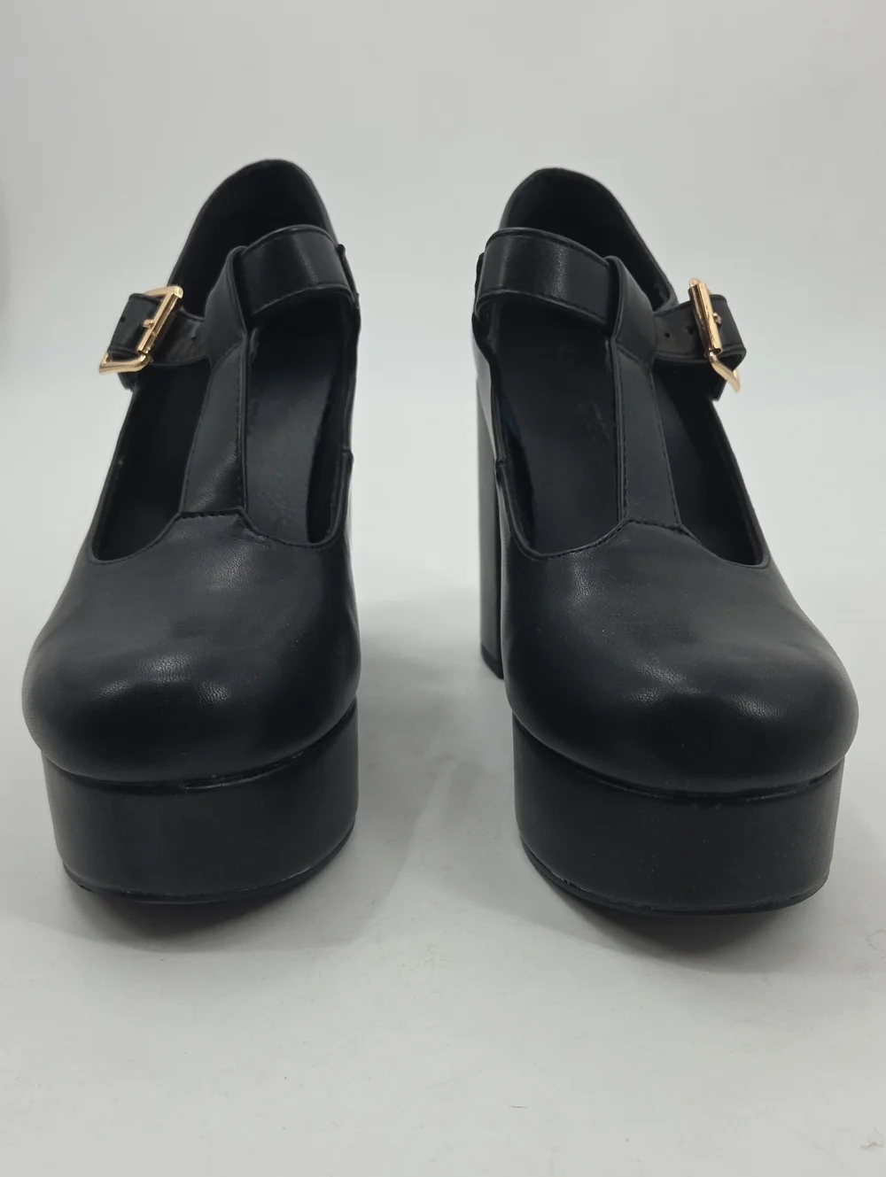 Classic Black Patent Mary Jane Platform Heels